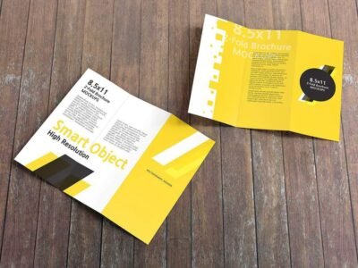 8.5x11 Z-Fold Brochure Mockups