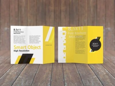 8.5x11 Z-Fold Brochure Mockups