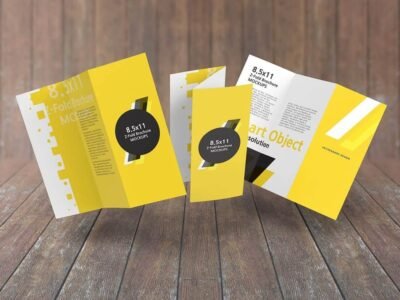 8.5x11 Z-Fold Brochure Mockups