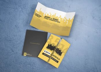 8.5x14 Gatefold Brochure Mockups