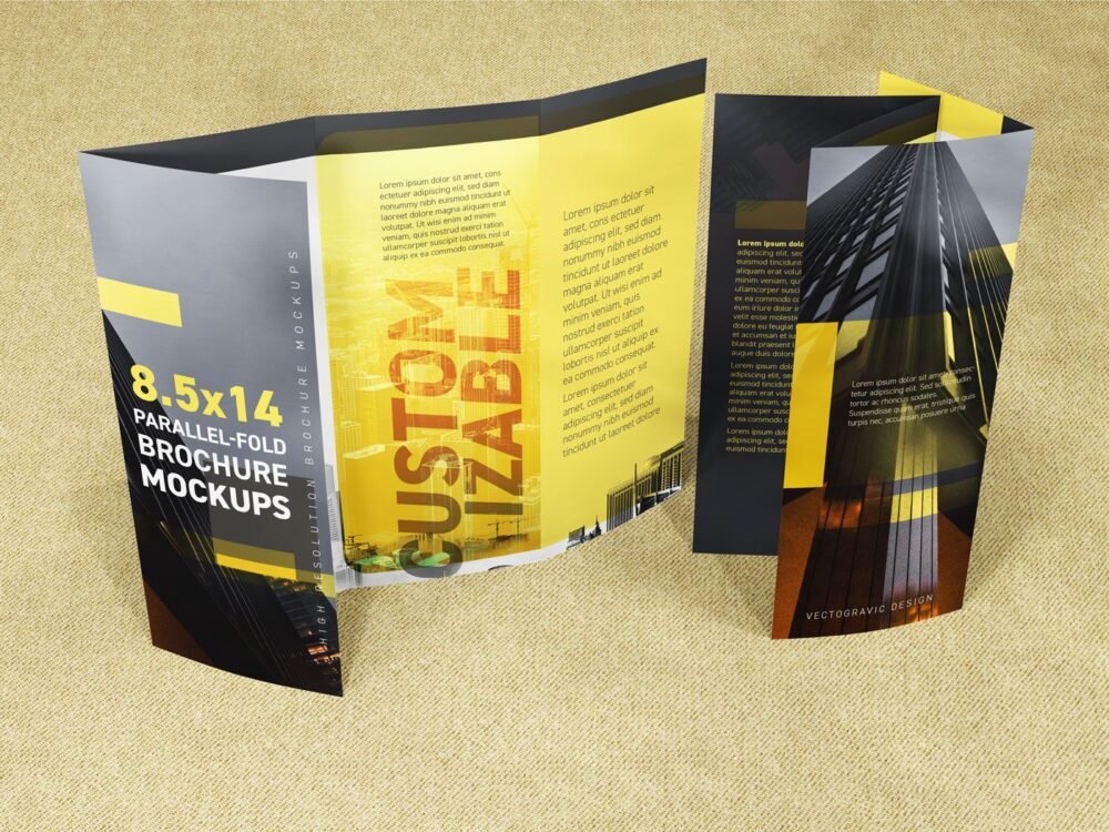  8.5×14 Parallel-fold Brochure Mockups 