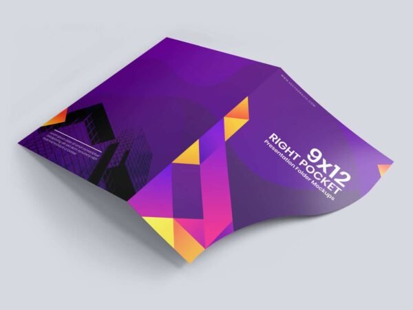 9x12 Right Pocket Presentation Folder Mockups 04