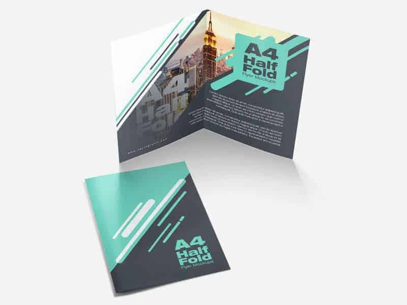 02 A4 Half Fold Flyer Mockups