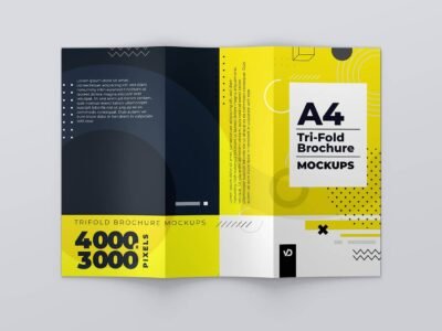 A4 Trifold Brochure Mockups 06