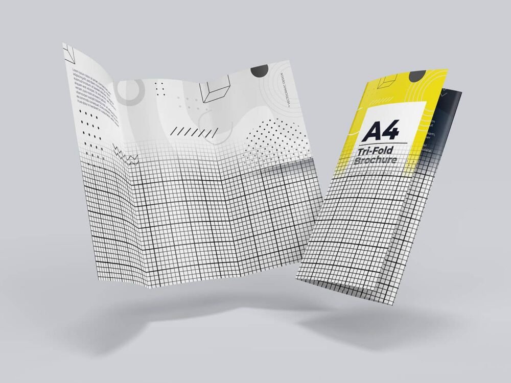  A4 Trifold Brochure Mockups 02 