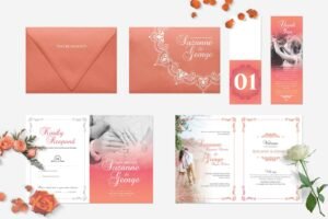 A7 Contour Flap Envelopes Invitation Template