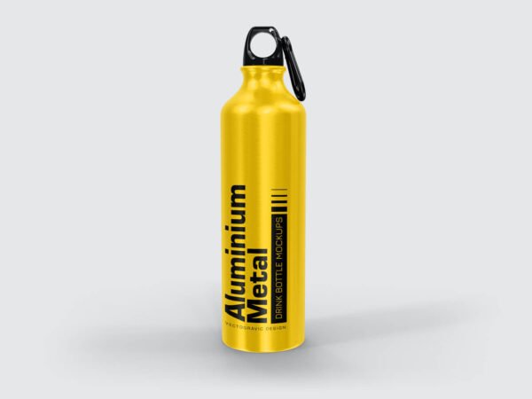 Aluminium Metal Drink Bottle Mockups