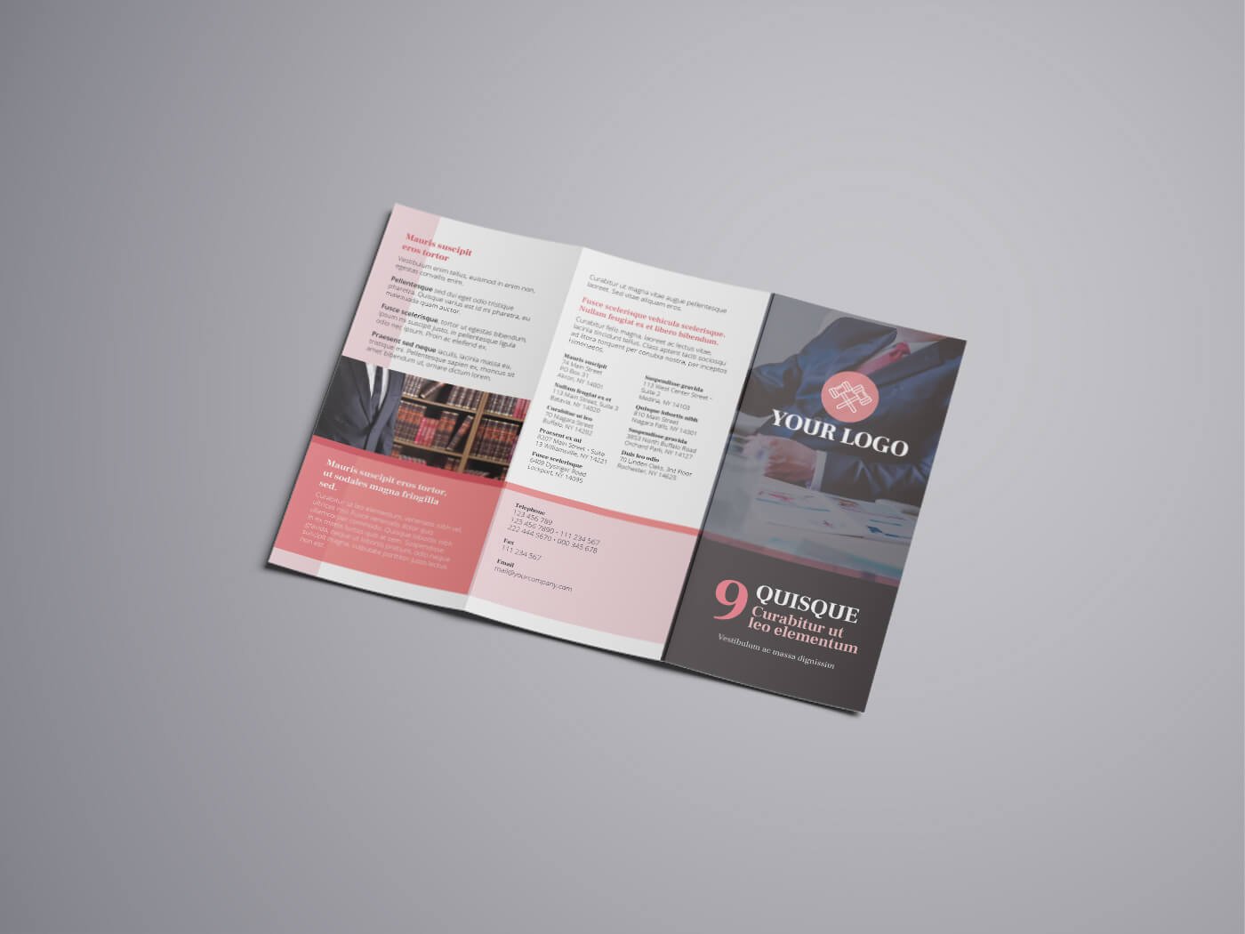 Attorney & Law Tri fold Brochure Template 04