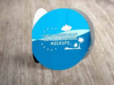 Circle Rounded Shape Brochure Mockups