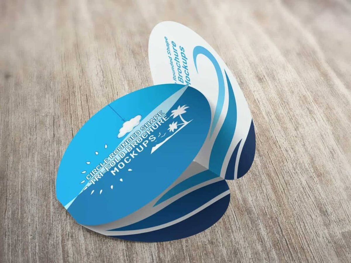 Circle Rounded Shape Brochure Mockups