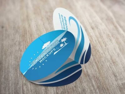 Circle Rounded Shape Brochure Mockups