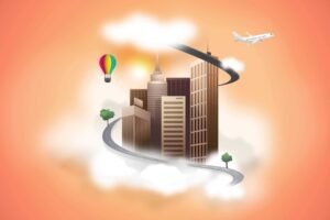 City Cloud Vector Template