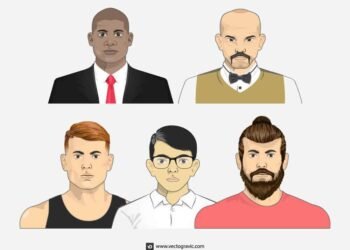 Customizable Vector Avatar Head