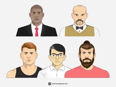 Customizable Vector Avatar Head