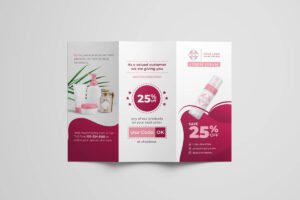 Cosmetic and Beauty Tri-Fold Template