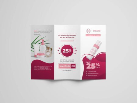 Cosmetic and Beauty Tri-Fold Template