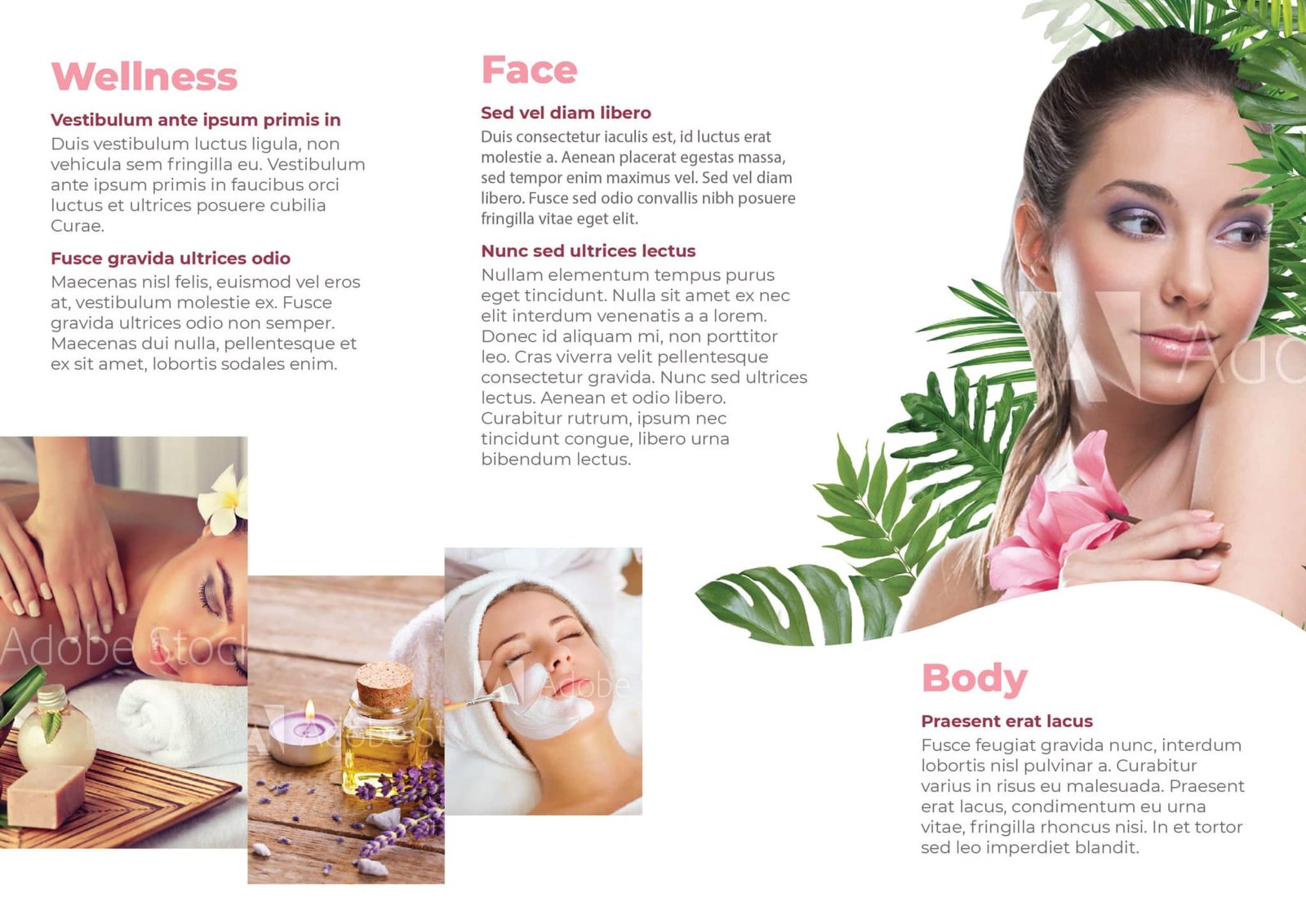 Cosmetic and Beauty Tri-Fold Template