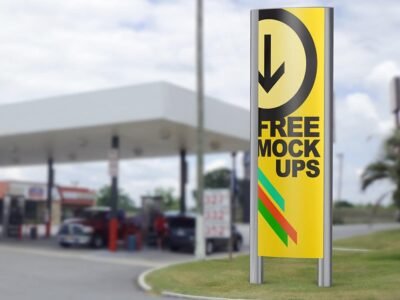 Curved Two-Sided Convex Sign Mockups 01