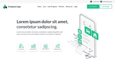 Digital Loan Landing Page Template