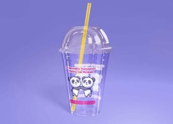 Disposable Transparent Plastic Cup Mockup