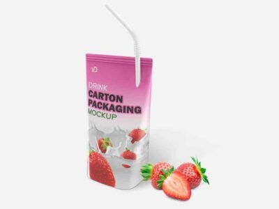 Drink Carton Packaging Mockup