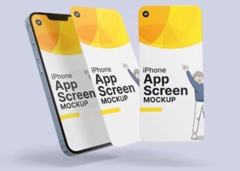 Floating-iPhone-App-Screen-Mockups