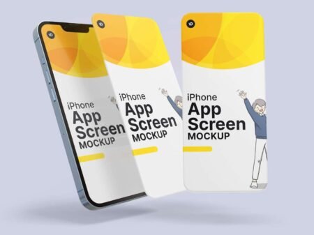 Floating-iPhone-App-Screen-Mockups