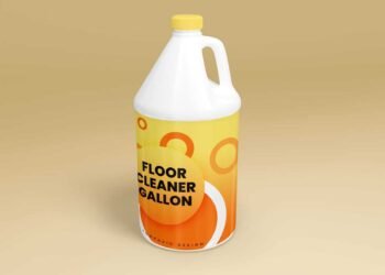 Floor Cleaner Gallon Container Mockups