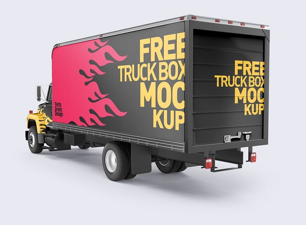 Ford Box Truck Free Mockups 03