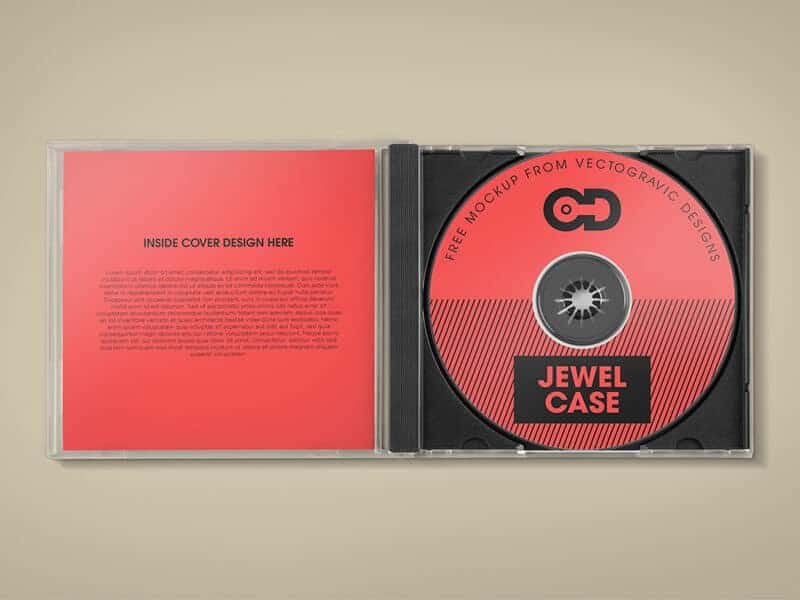 Free CD Jewel Case Mockup