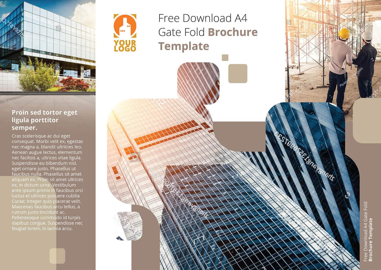 Free Download A4 Gate Fold Brochure Template