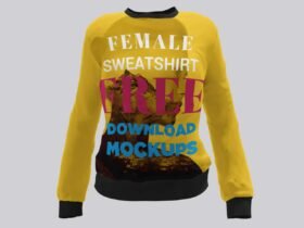 Free Female Sweatshirt Mockups