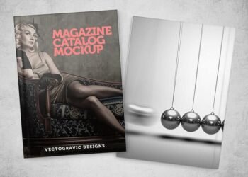 Free Magazine Catalog Mockup