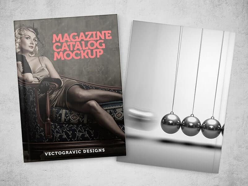 Free Magazine Catalog Mockup