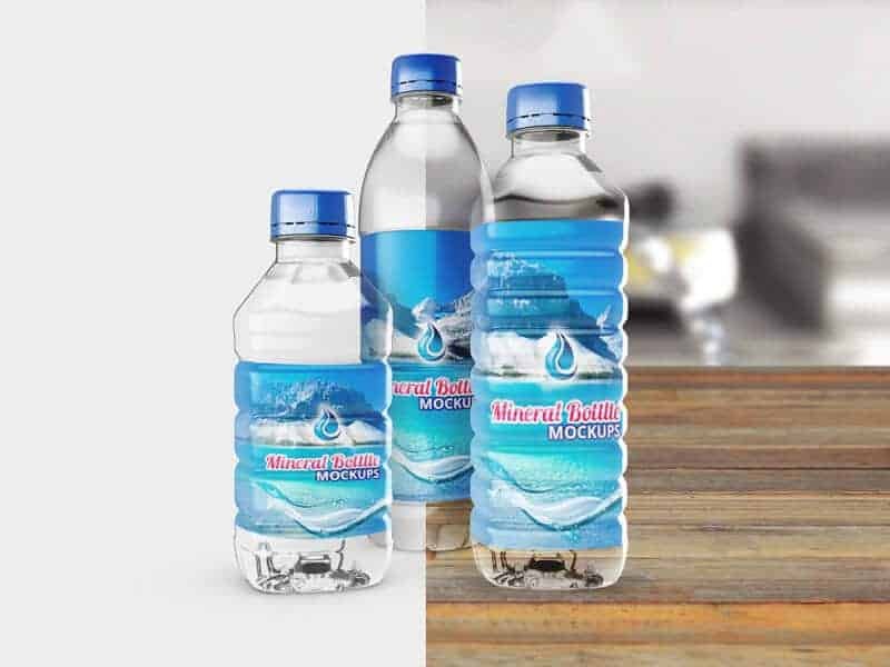 Free Mineral Bottles Mockups