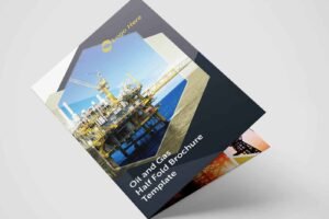 Half Fold Oil and Gas Brochure Template