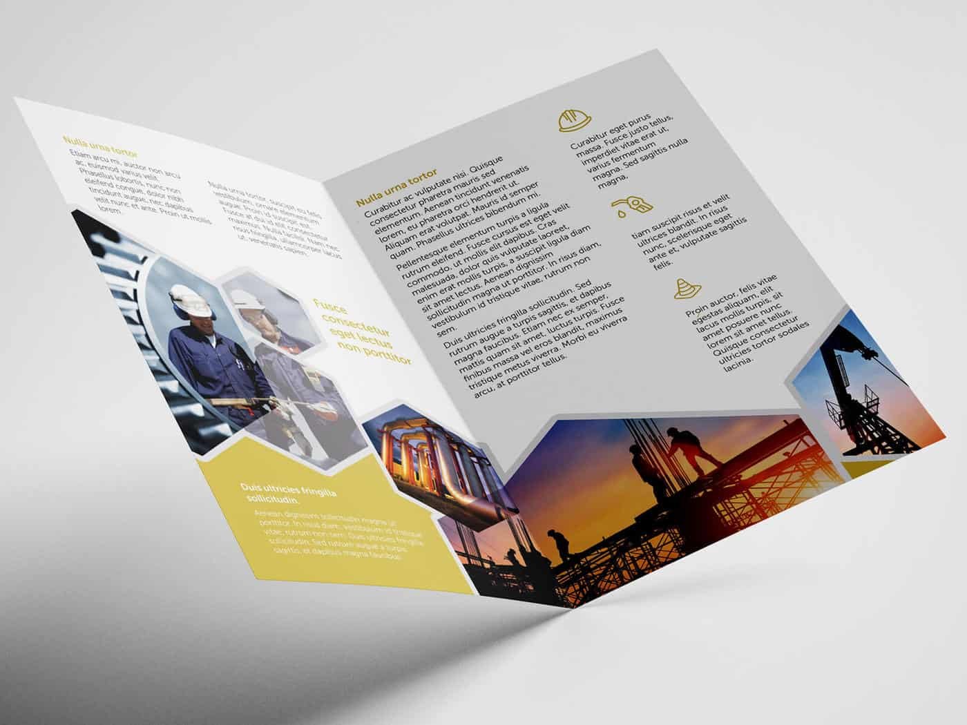 Half Fold Oil and Gas Brochure Template