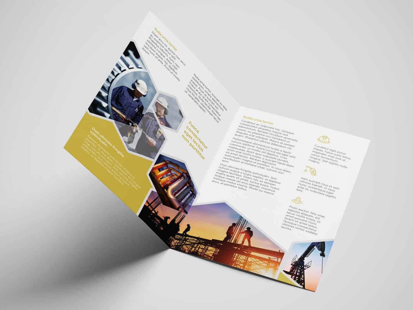 Half Fold Oil and Gas Brochure Template