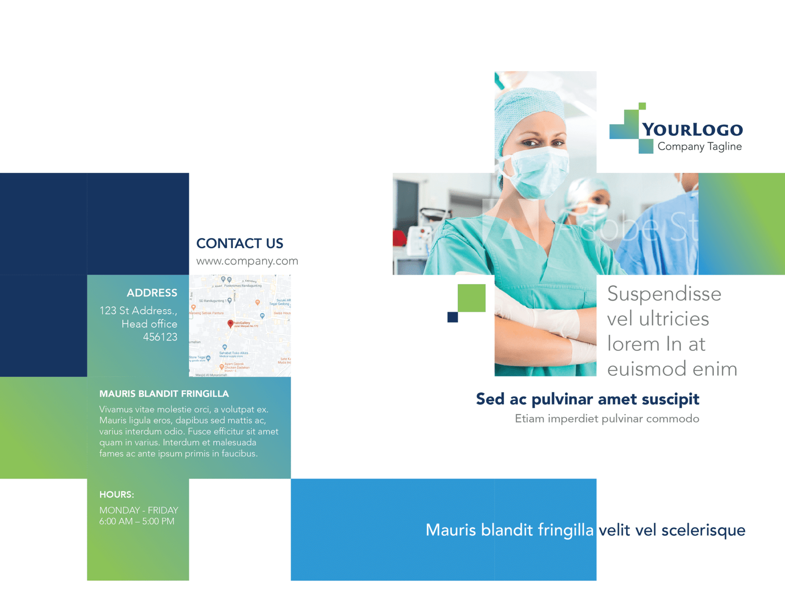 Half Fold Surgical Brochure Template