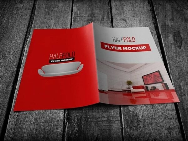 Half-fold-Flyer-Mockup