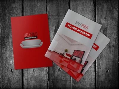 Half-fold-Flyer-Mockup