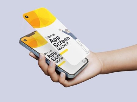 Hand-Holding-iPhone-App-Screen-Mockups