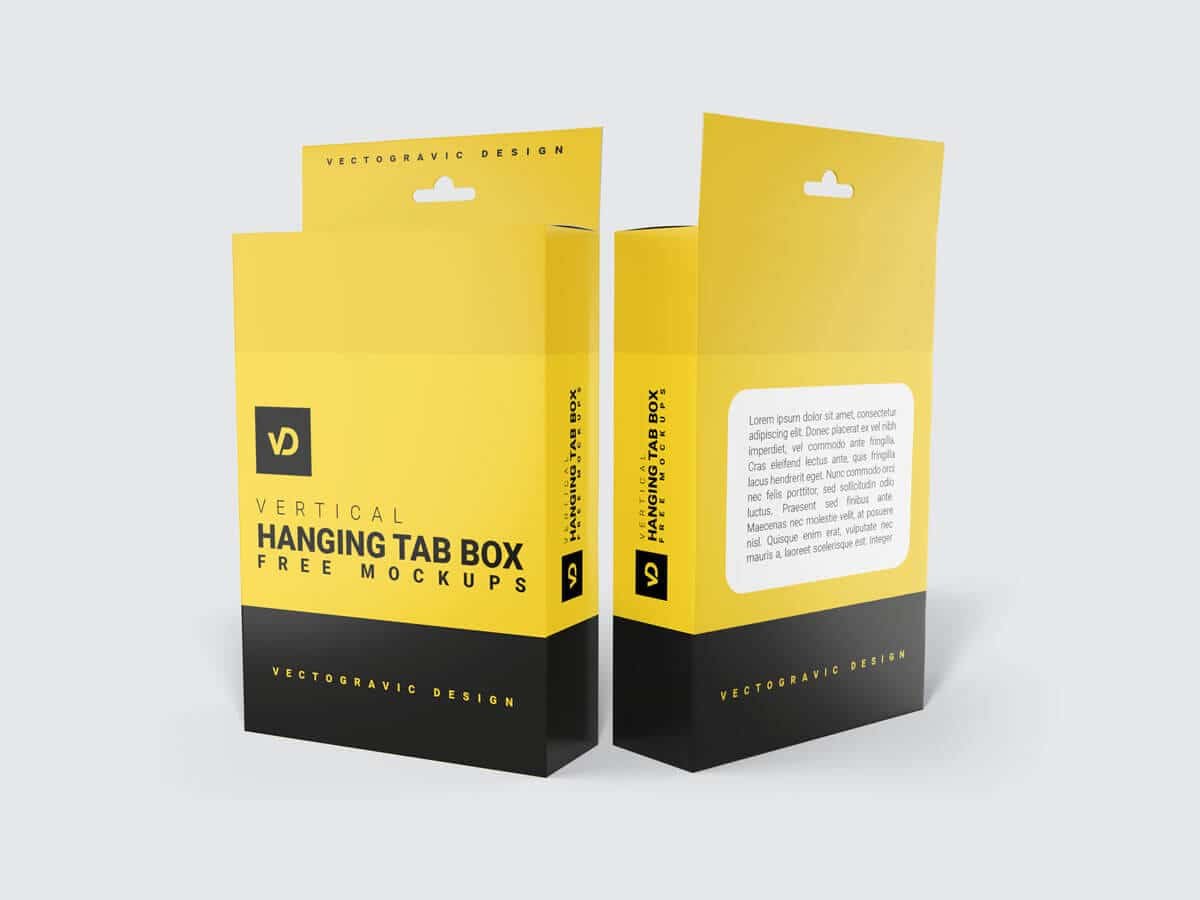 Hanging Tab Box Mockups