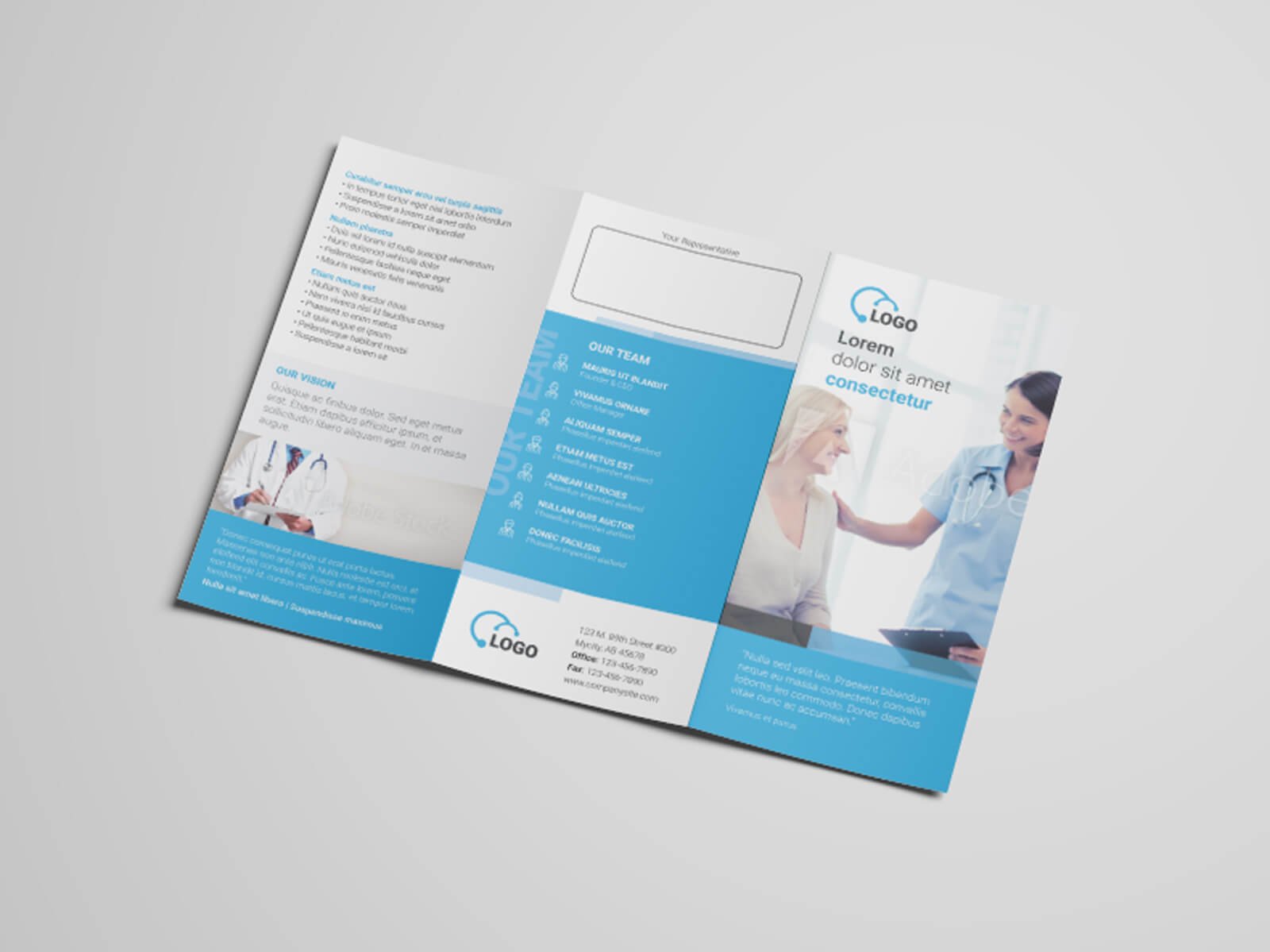 Health Medicare Tri-fold Flyer Template