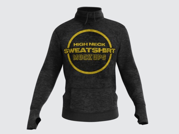 High Neck Sweatshirt Mockups