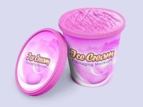 Ice Cream Bucket Mockup