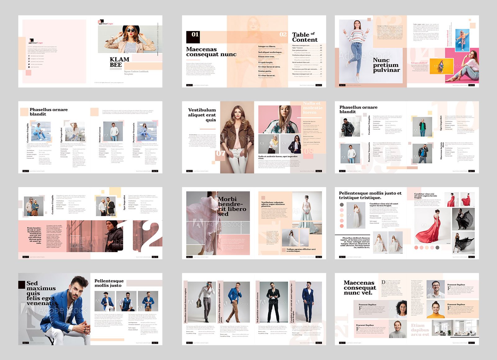 KLAMBEE - Square Fashion Lookbook Template