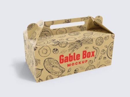 Kraft Gable Box Mockup