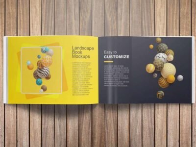 03 Landscape hardcover Book Mockup