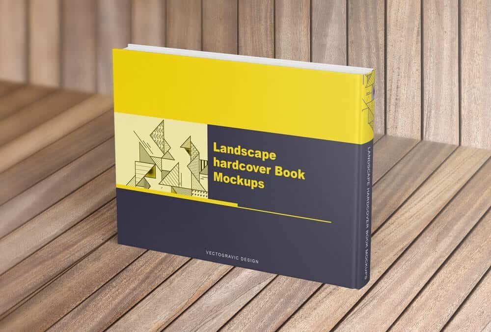  01 Landscape hardcover Book Mockup 